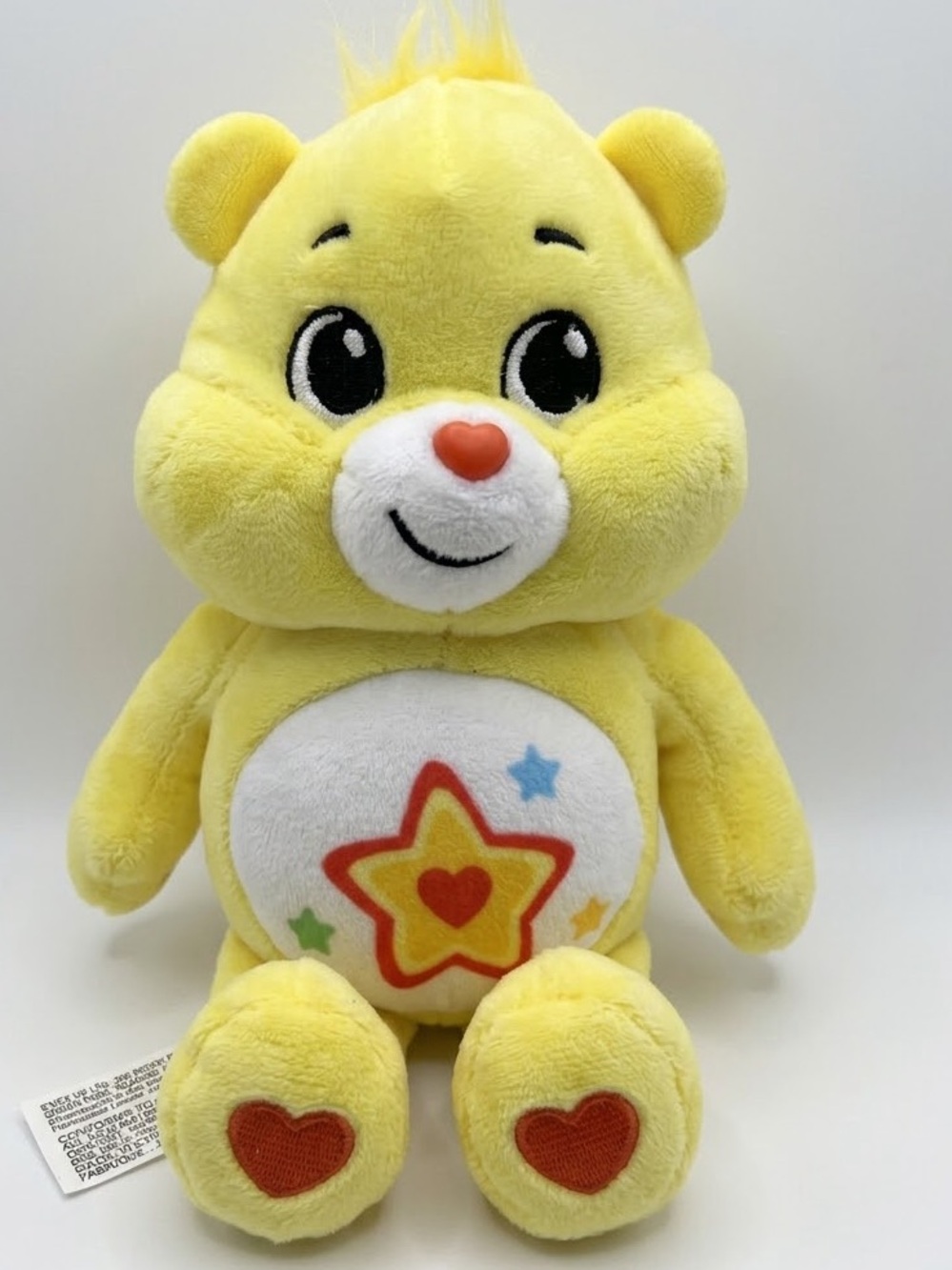 CARE BEARS Superstar Bear 8" Yellow Plush Shoot For The Stars Basic Fun